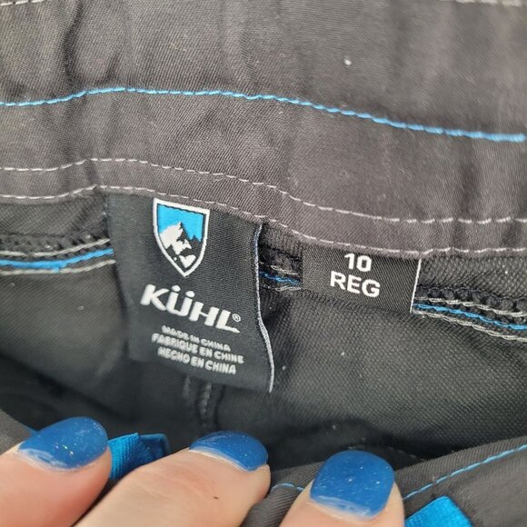 Kuhl womens 10 Reg gray Anika convertible soft shell pants blue trim - Picture 3 of 11